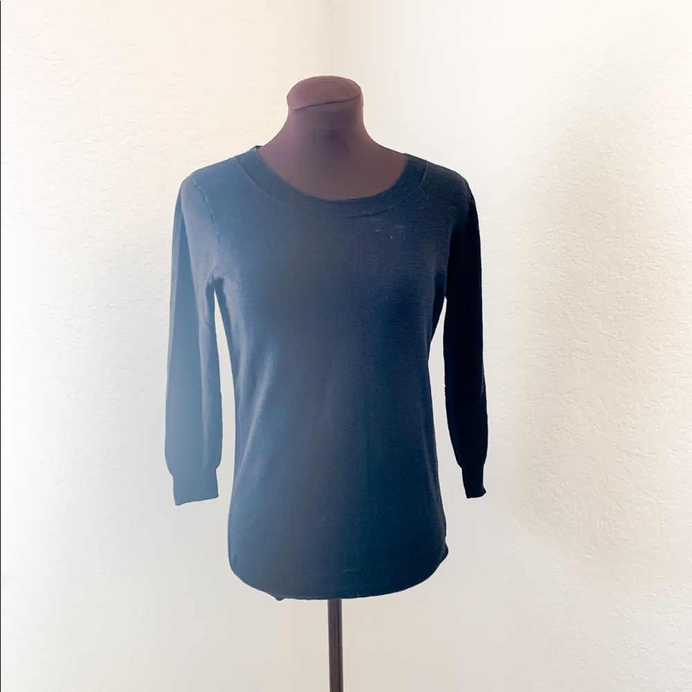 J. Crew womens black pullover sweater XS